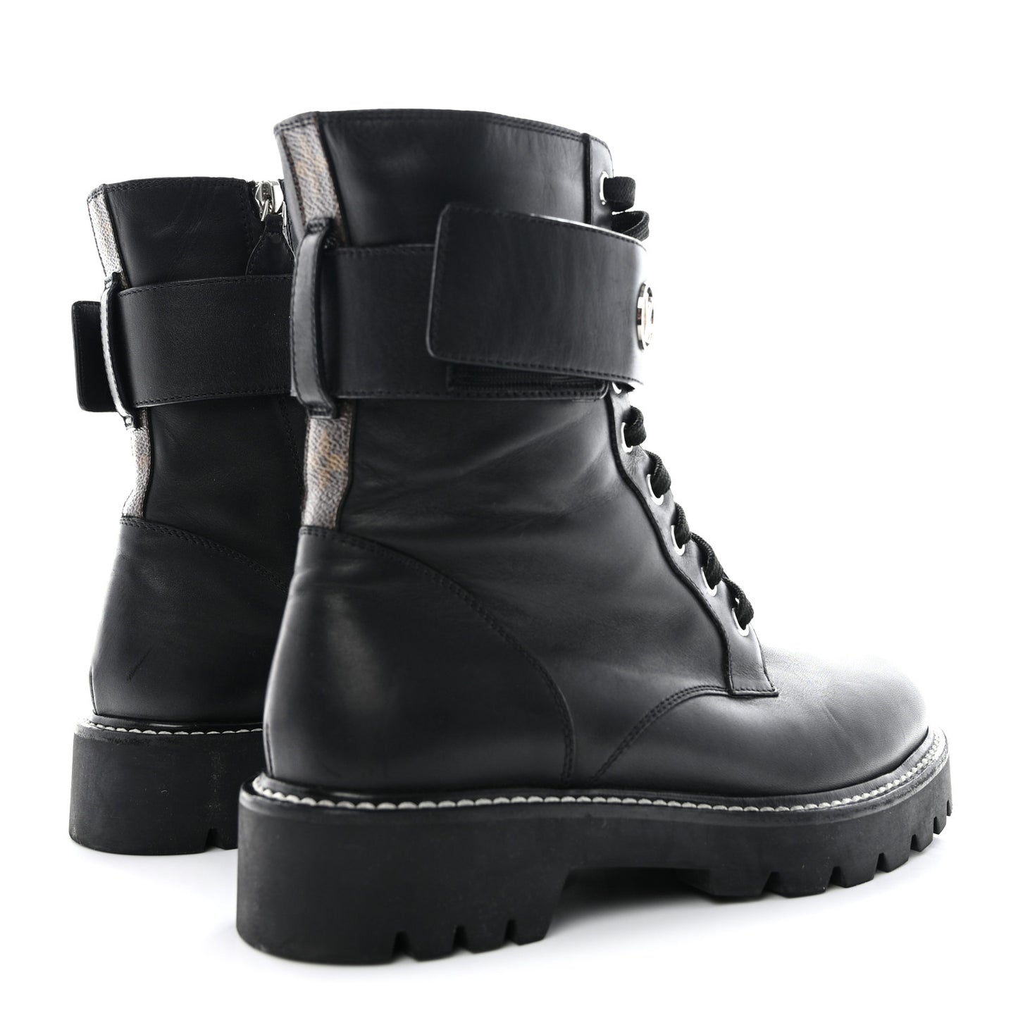 Calfskin Territory Flat Ranger Boots 37.5 Black