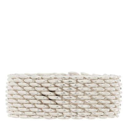Tiffany Sterling Silver Somerset Mesh Ring 58 8.25 3 of 5