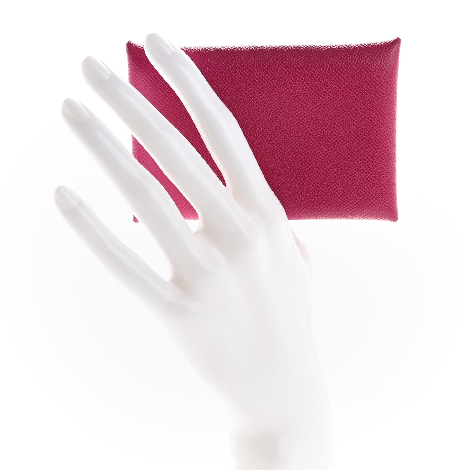 Hermes Epsom Calvi Card Case Rose Pourpre 2 of 11