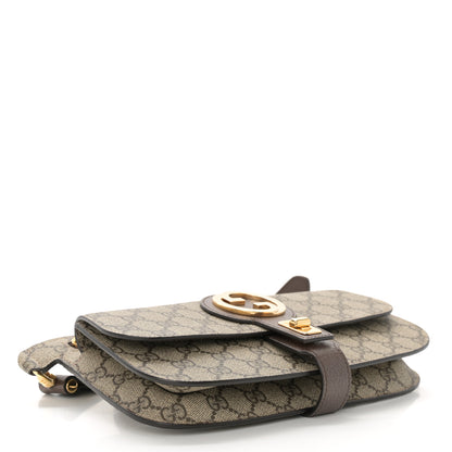 Gucci GG Supreme Monogram Textured Dollar Calfskin Blondie Belt Bag Beige Ebony New Acero 4 of 10
