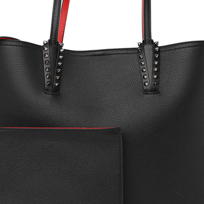 Christian Louboutin Calfskin Empire Spikes Small East West Cabata Tote Black 7 of 11