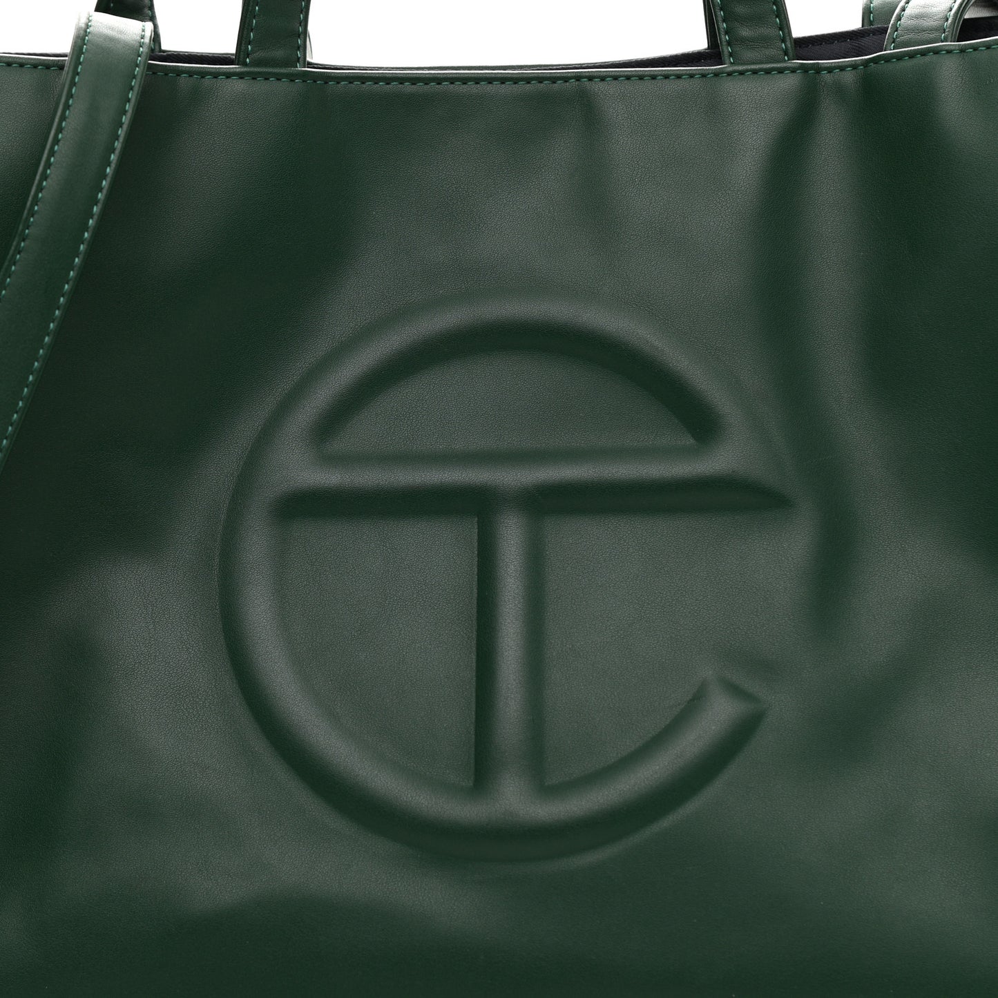 Vegan Leather Large Shopping Bag Dark Olive