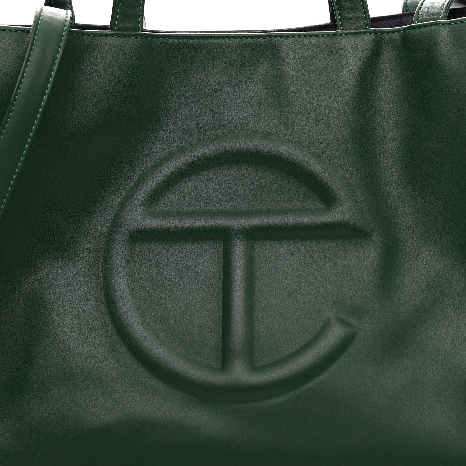 Telfar Vegan Leather Large Shopping Bag Dark Olive 9 of 13