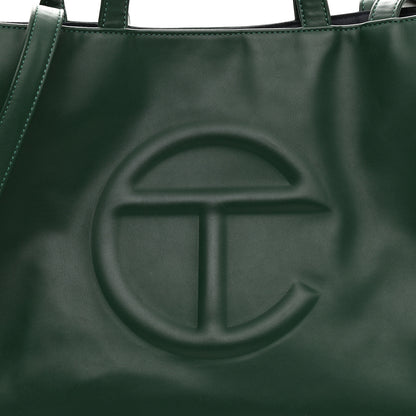 Telfar Vegan Leather Large Shopping Bag Dark Olive 9 of 13
