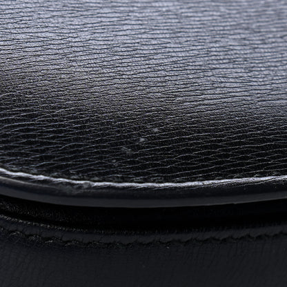 Gucci Shangai Calfskin Small Classic Bamboo Top Handle Bag Black 5 of 5