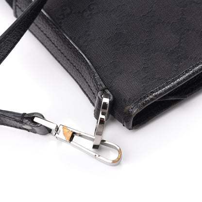 Gucci GG Supreme Monogram Medium Flat Messenger Bag Black Grey 10 of 11