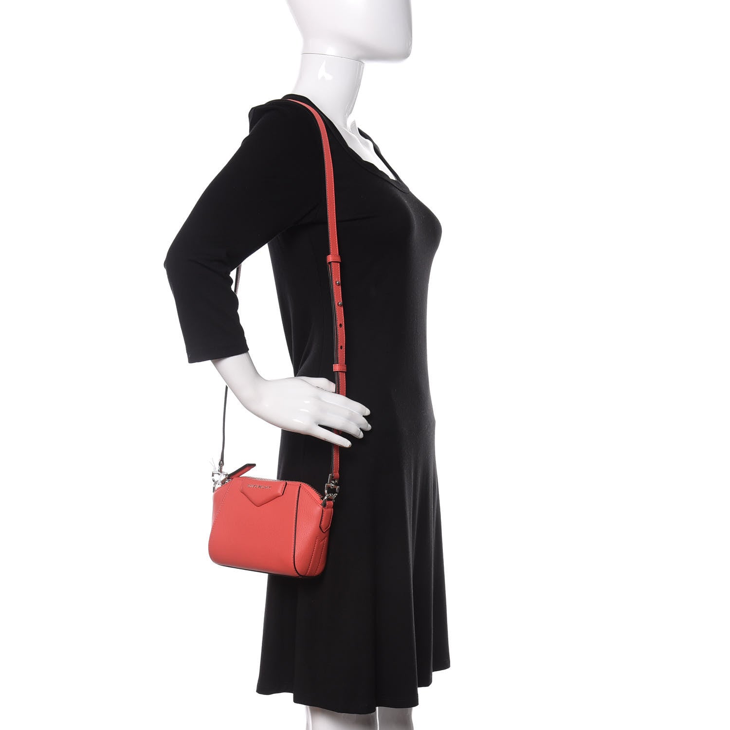 Givenchy Sugar Goatskin Nano Antigona Coral 2 of 8
