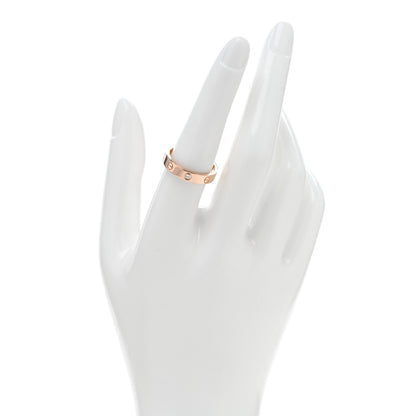 Cartier 18K Pink Gold Diamond 4mm LOVE Wedding Band Ring 56 7.5 2 of 5