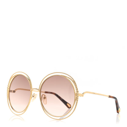 Chloe Oversized Round Carlina Sunglasses CE114SC Peach Pink 1 of 7