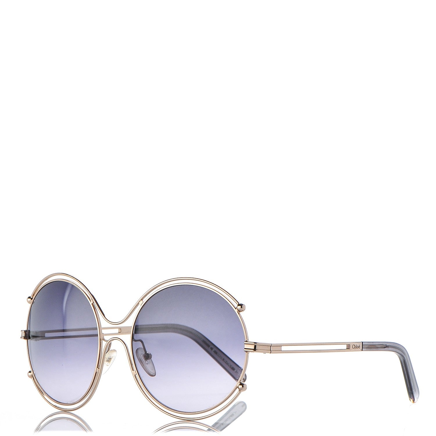 Chloe Isidora Oversized Round Sunglasses CE122S Silver 1 of 6