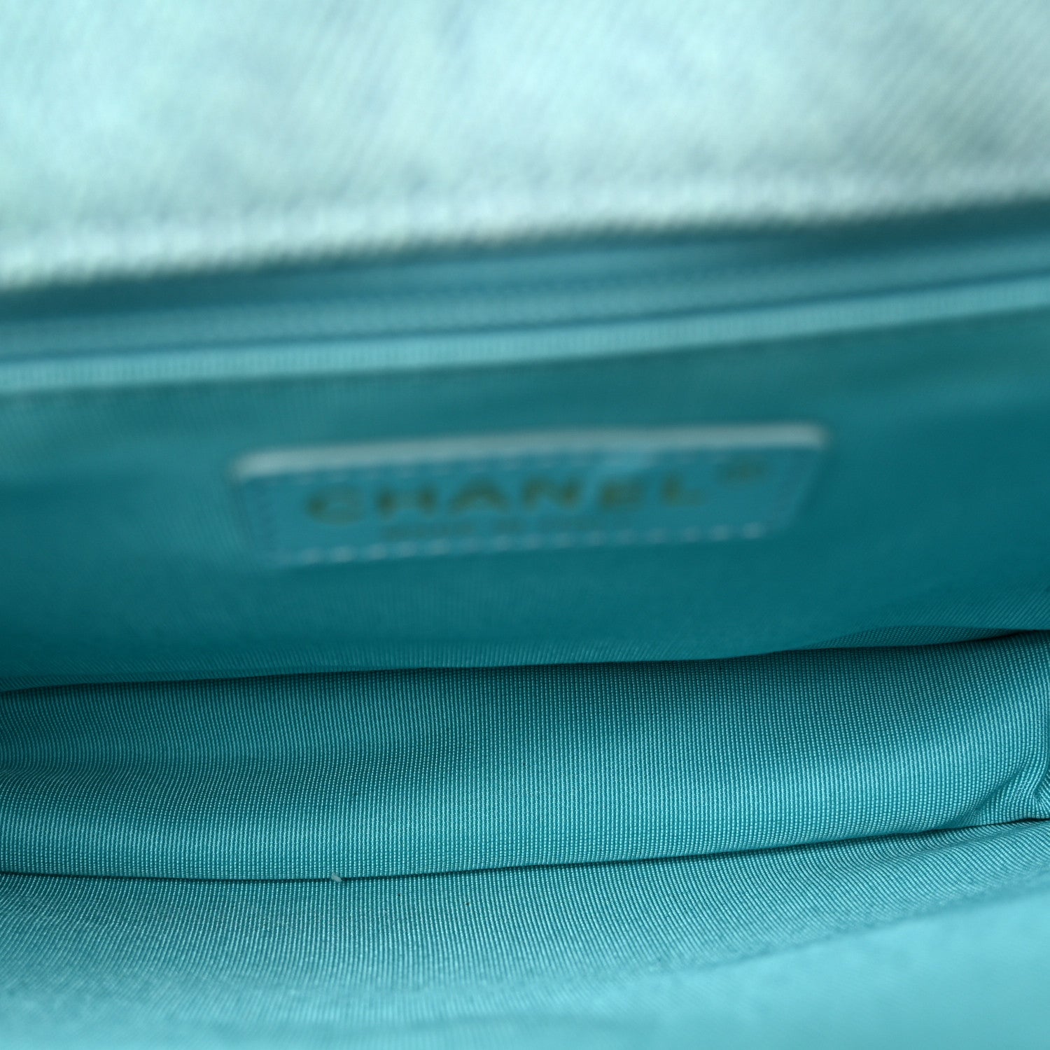 Chanel Denim Quilted Small Messenger Flap Neon Blue 5 of 10