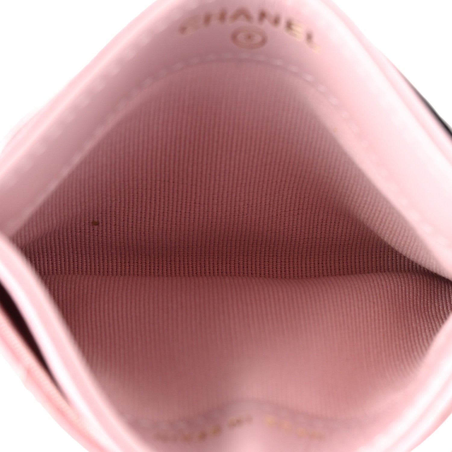 Chanel Caviar Quilted Studded CC Card Holder Light Pink 5 of 10