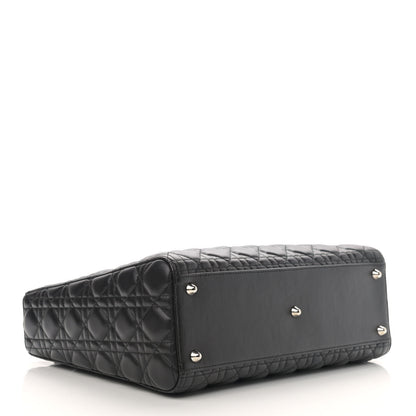 Christian Dior Lambskin Cannage Large Lady Dior Black 4 of 10