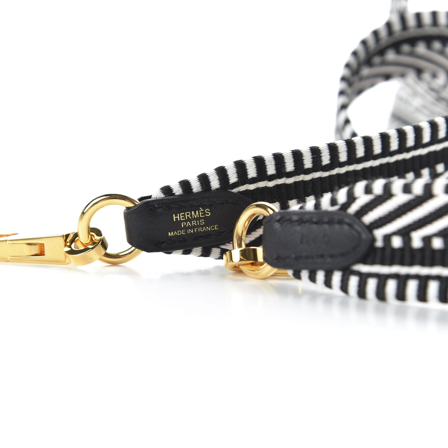 Toile Swift 25mm Sangle Cavale Shoulder Strap Black Ecru