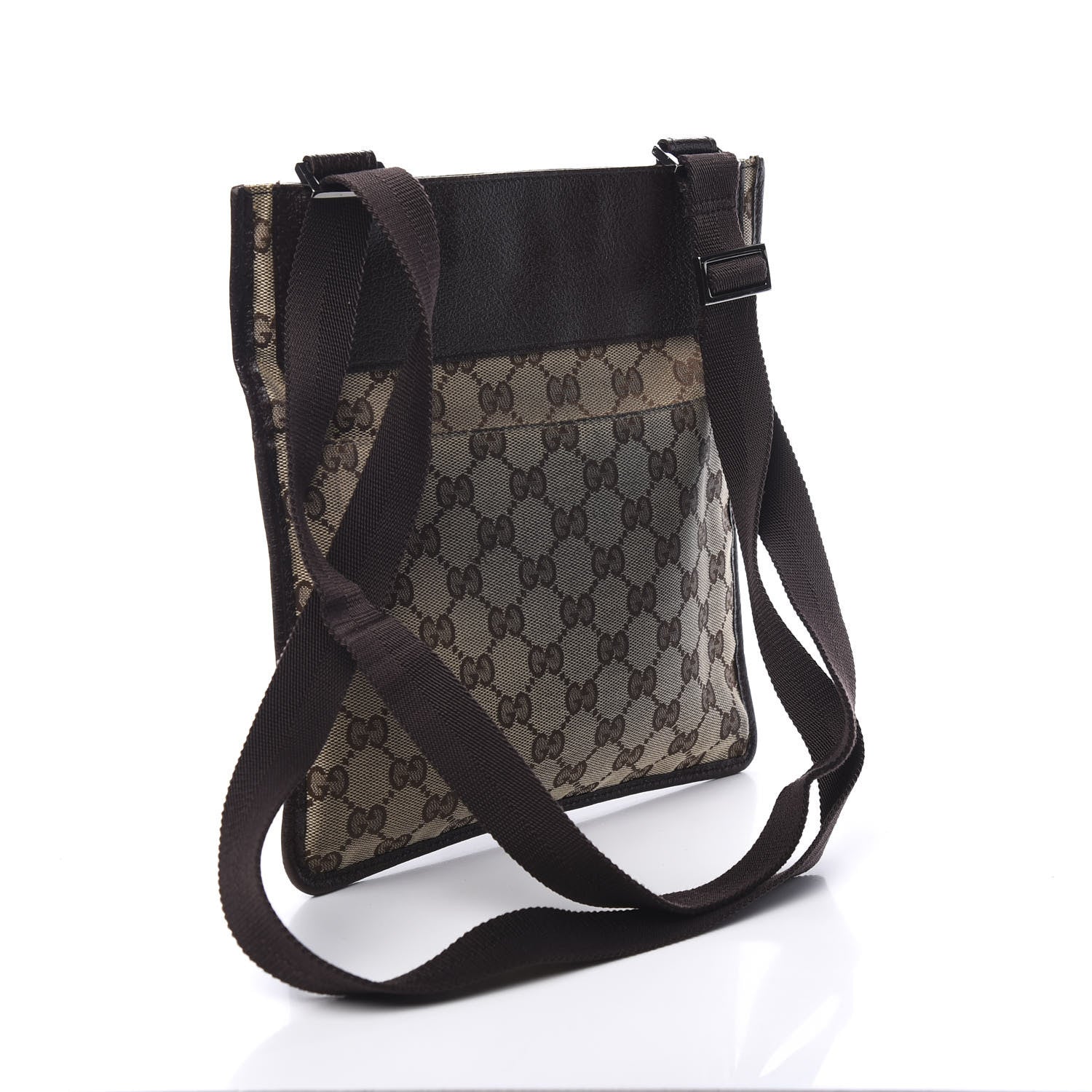Gucci Monogram Messenger Crossbody Bag Dark Brown 2 of 11