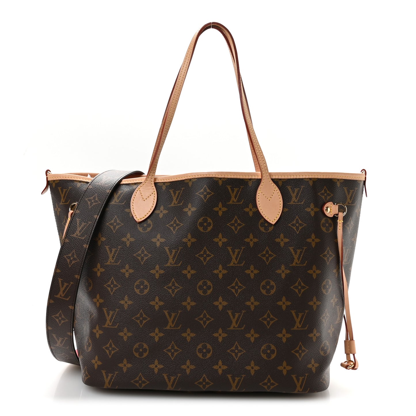 Monogram Inside Out Neverfull Bandouliere MM Rouge Sari