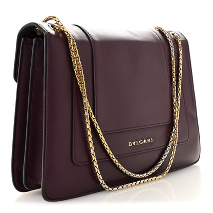 Bulgari Calfskin Serpenti Forever Shoulder Bag Plum 3 of 15