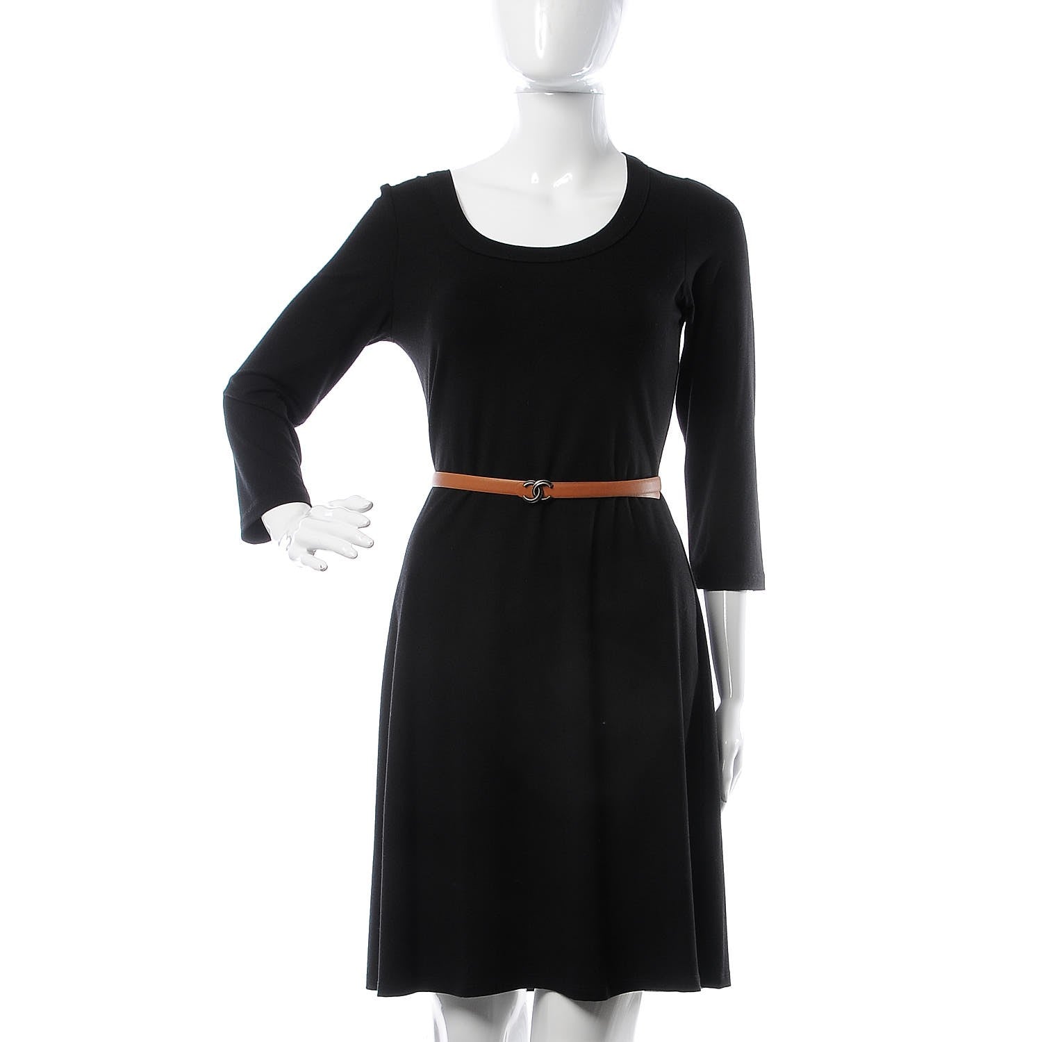 Chanel Calfskin CC Belt 80 32 Brown 2 of 6