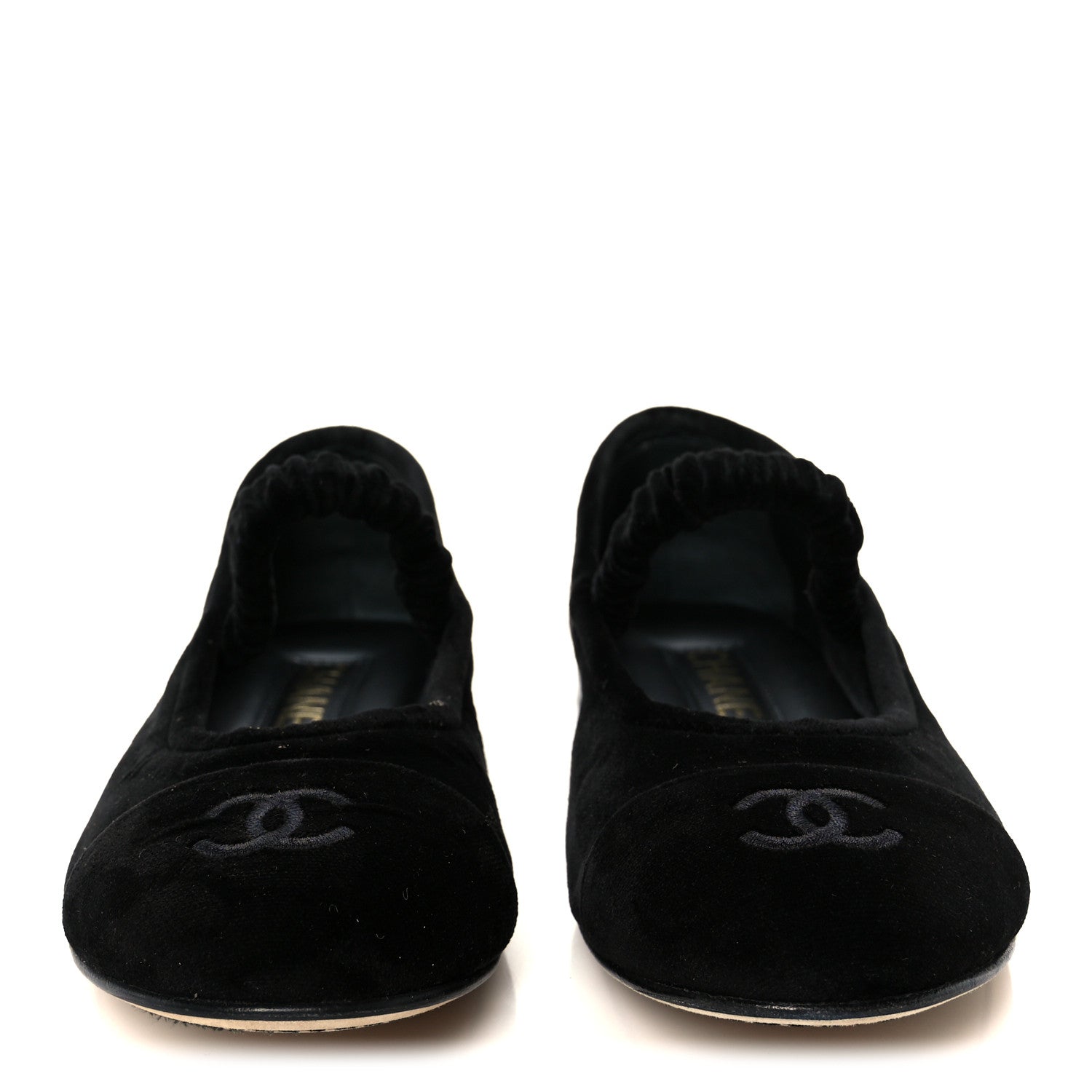 Chanel Velvet Mary Jane Flats 36 Black 3 of 9