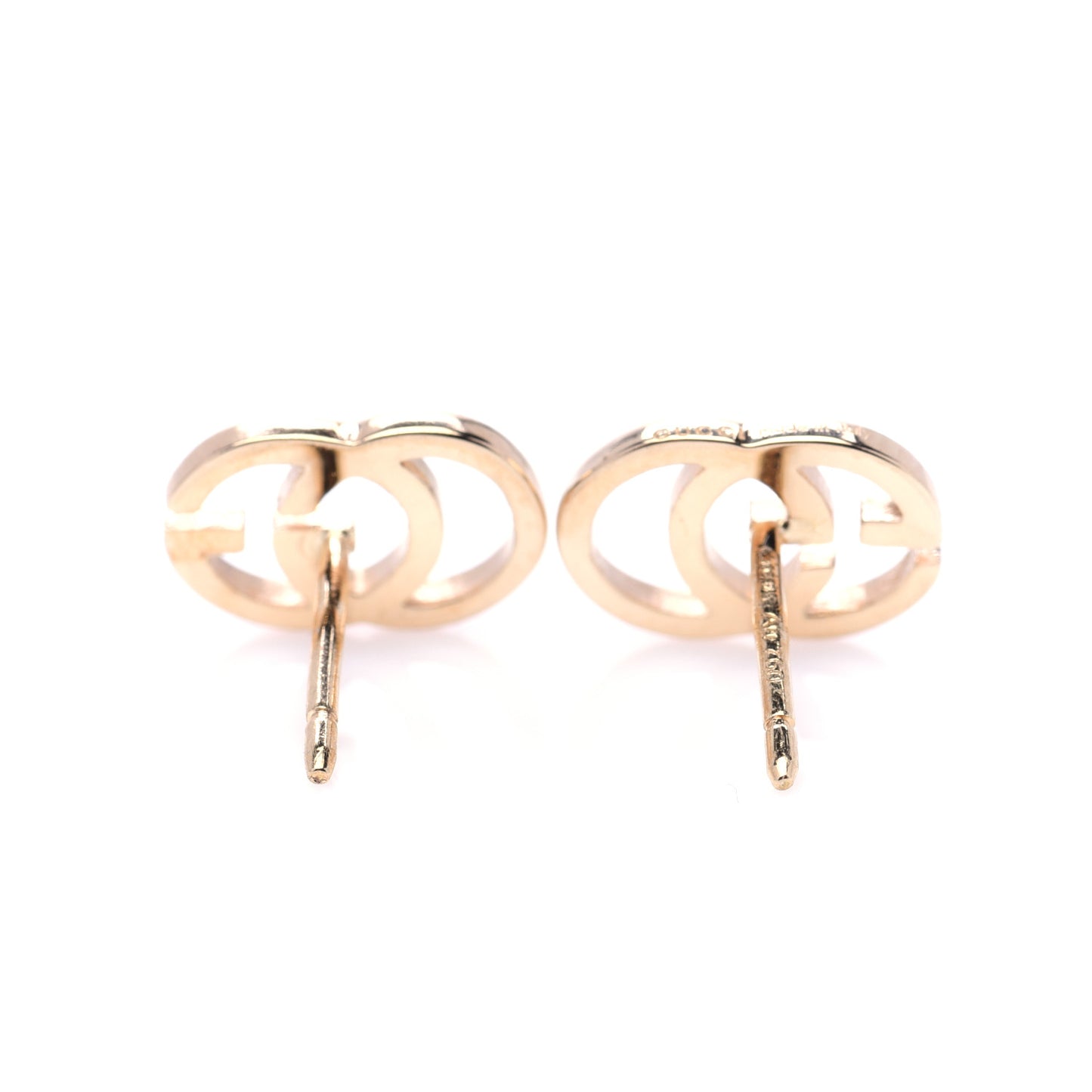 18K Yellow Gold GG Tissue Stud Earrings