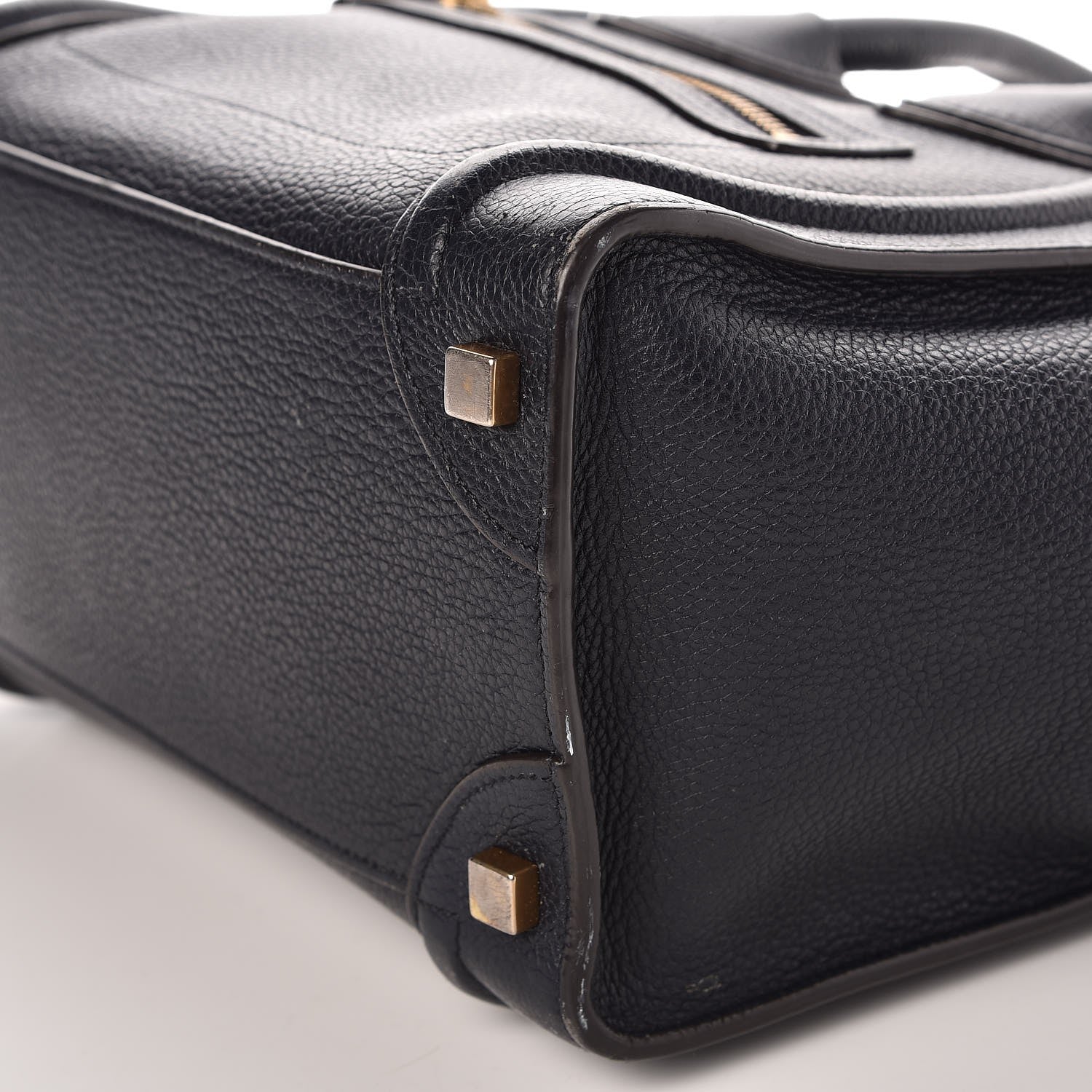 Celine Drummed Calfskin Micro Luggage Black 27 of 31