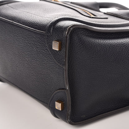 Celine Drummed Calfskin Micro Luggage Black 27 of 31