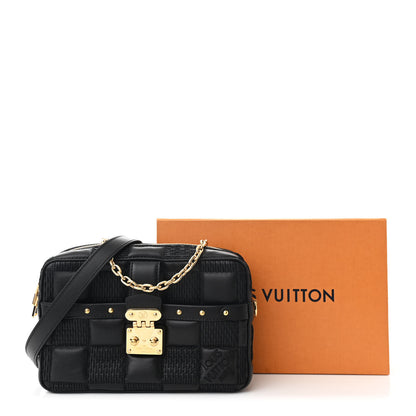 Louis Vuitton Lambskin Damier Quilt Troca PM Black 10 of 10