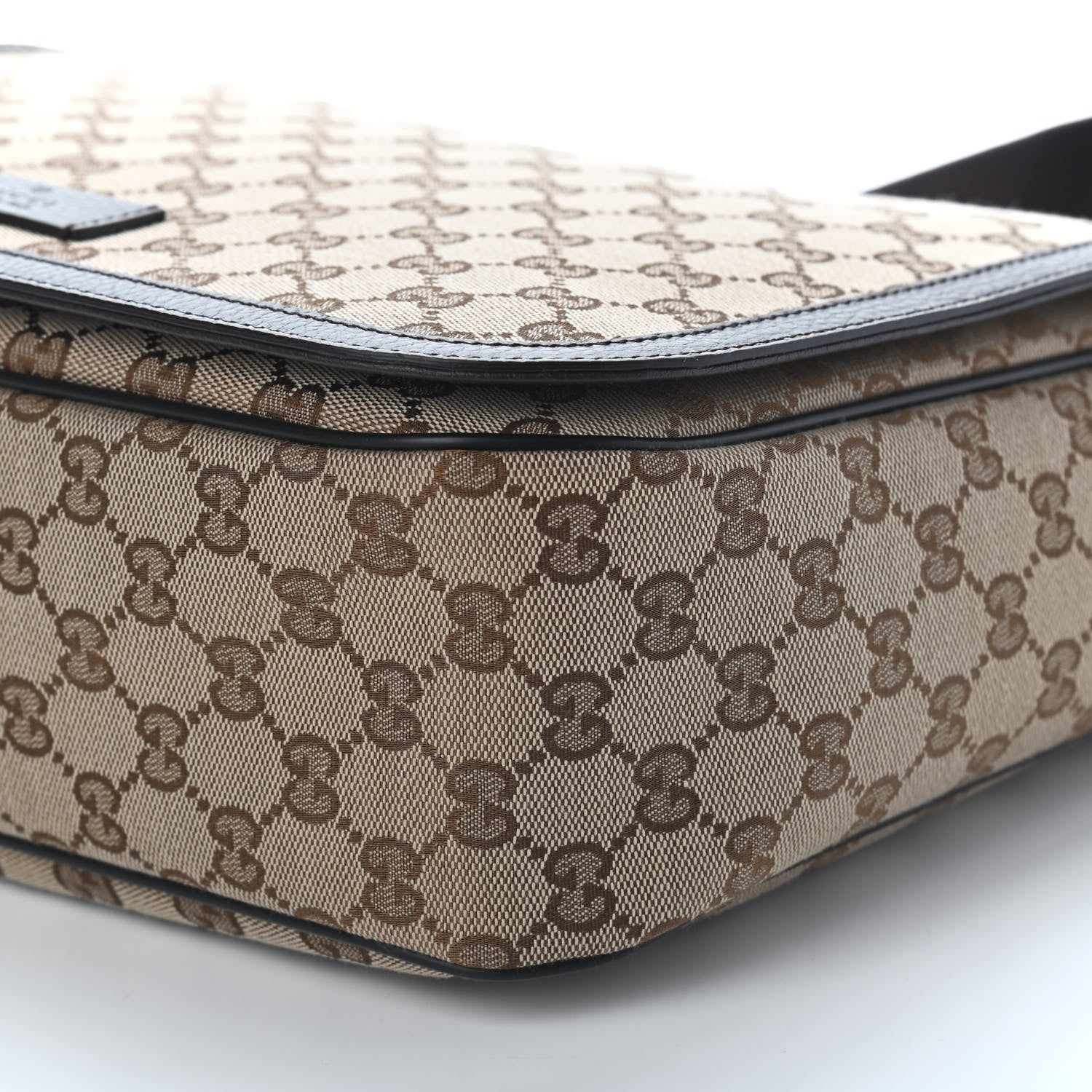 Gucci Monogram Large Flap Messenger Bag Beige Dark Brown 9 of 9