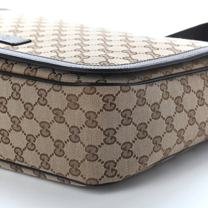 Gucci Monogram Large Flap Messenger Bag Beige Dark Brown 9 of 9
