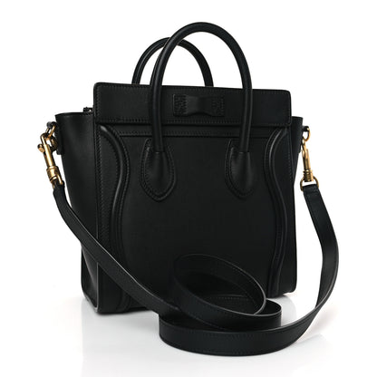 Celine Smooth Calfskin Nano Luggage Black 3 of 10