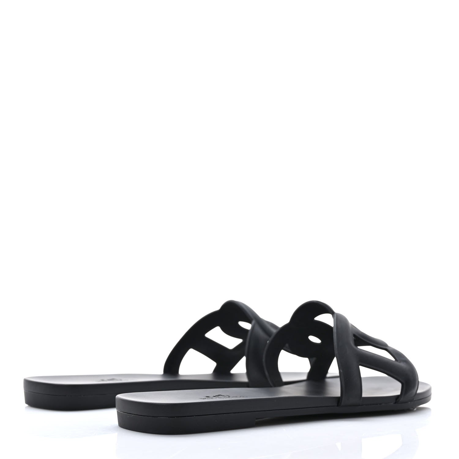 Hermes Rubber Aloha Sandals 36 Black 4 of 8