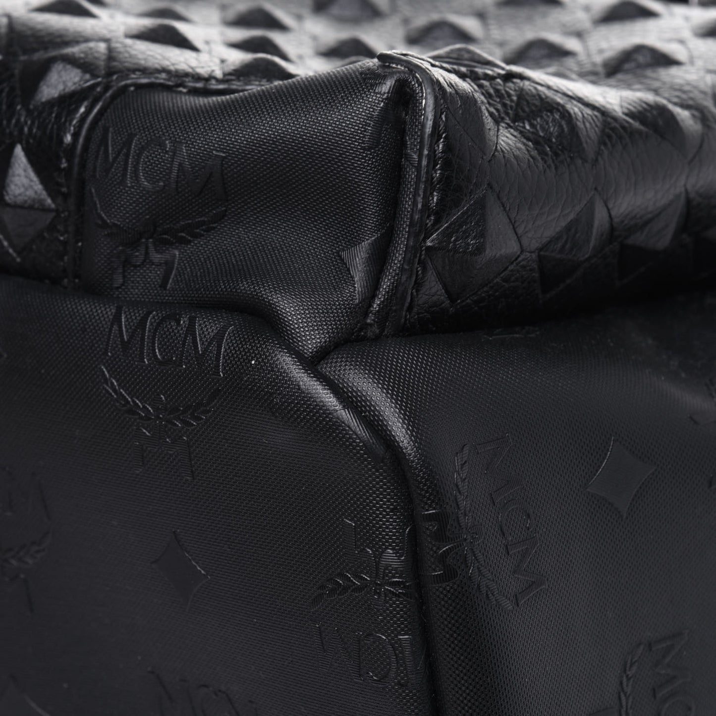 Calfskin Medium Studded Backpack Black