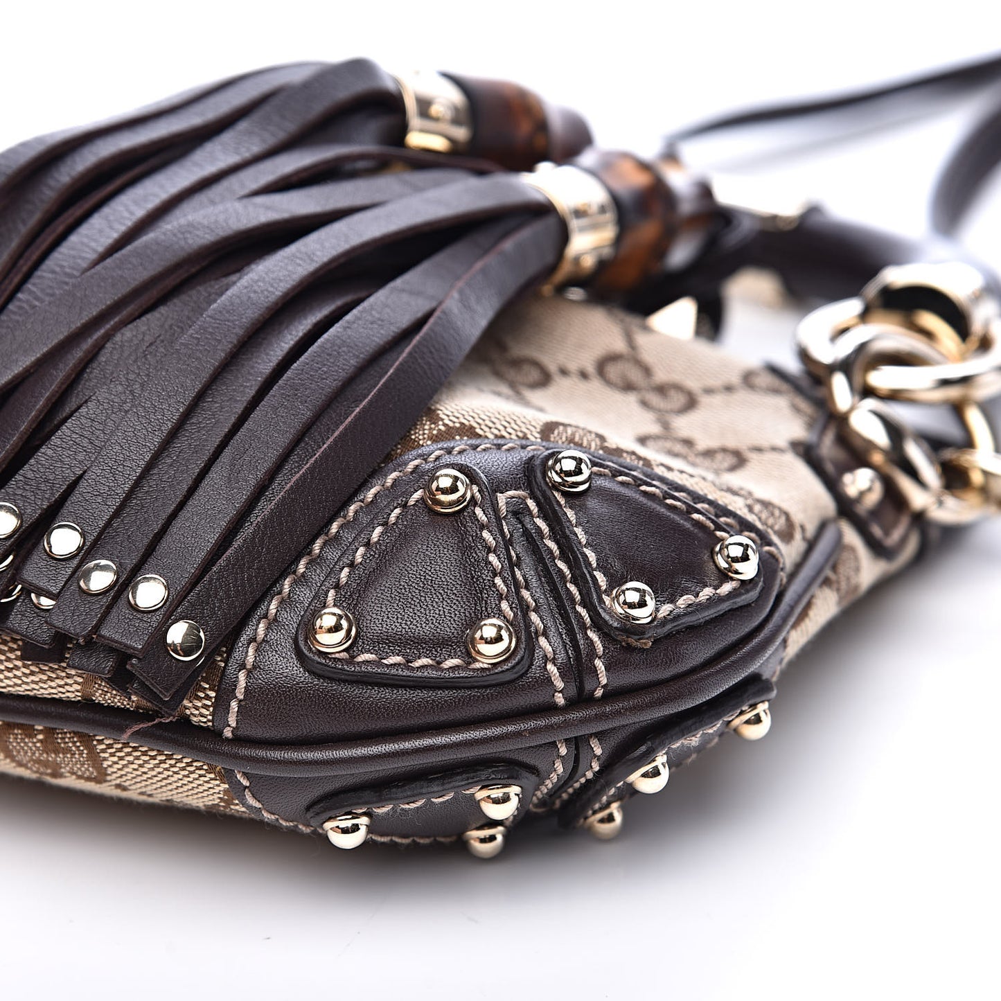 Monogram Mini Indy Top Handle Bag Dark Brown