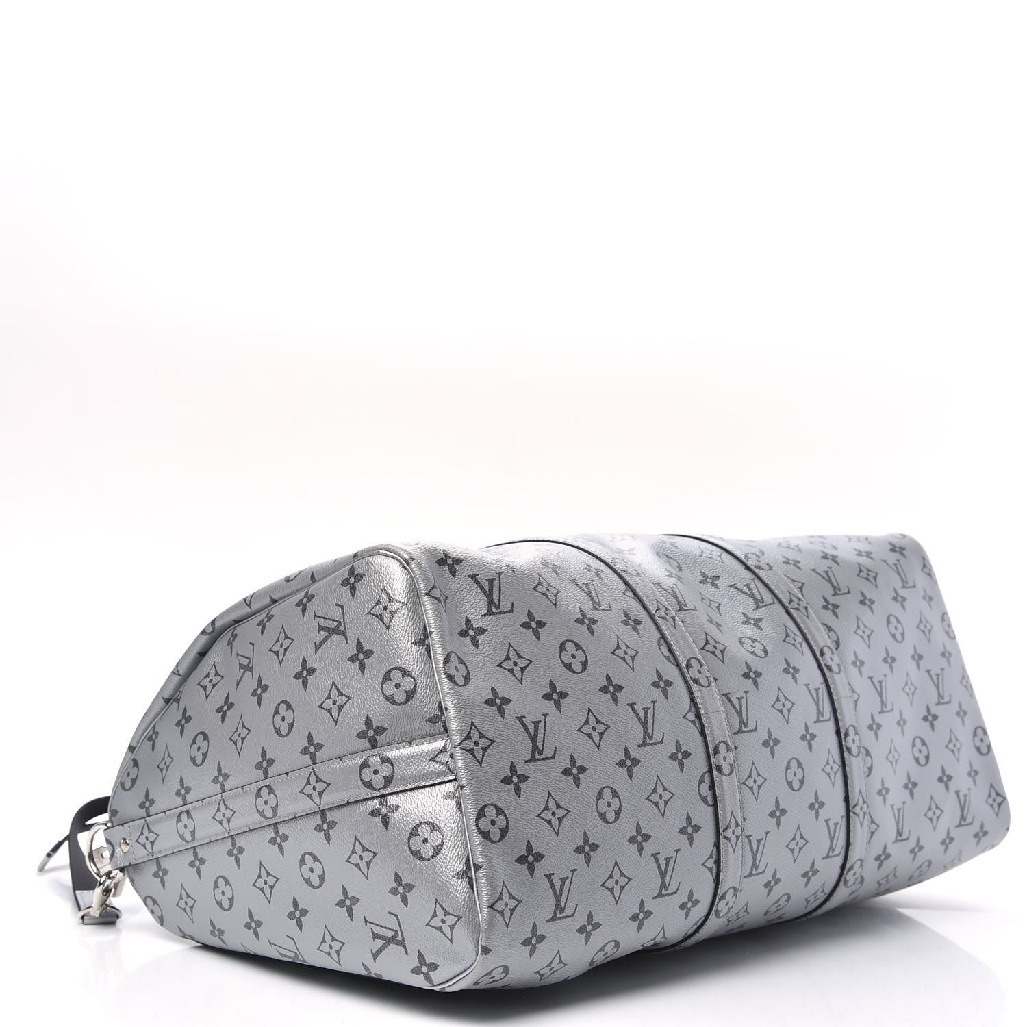 Louis Vuitton Metallic Monogram Keepall Bandouliere 50 Silver 3 of 7