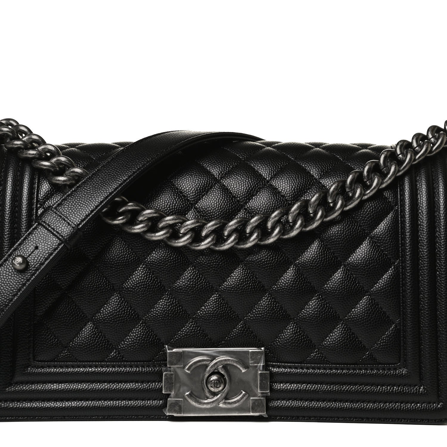 Chanel Caviar Quilted Medium Boy Flap Black 8 of 13