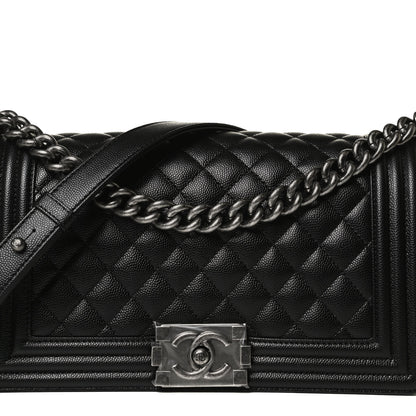 Chanel Caviar Quilted Medium Boy Flap Black 8 of 13