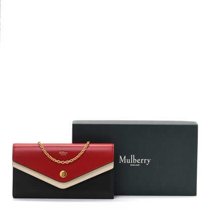 Mulberry Smooth Calfskin Multiflap Chain Wallet Navy Multicolor 11 of 11