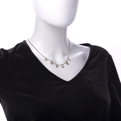 Chanel Logo Necklace Gold 2 of 5