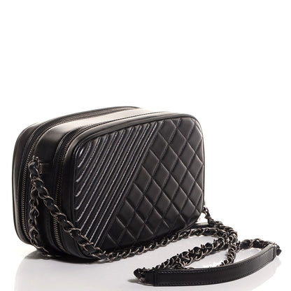 Chanel Lambskin Small Coco Boy Camera Case Black 3 of 6