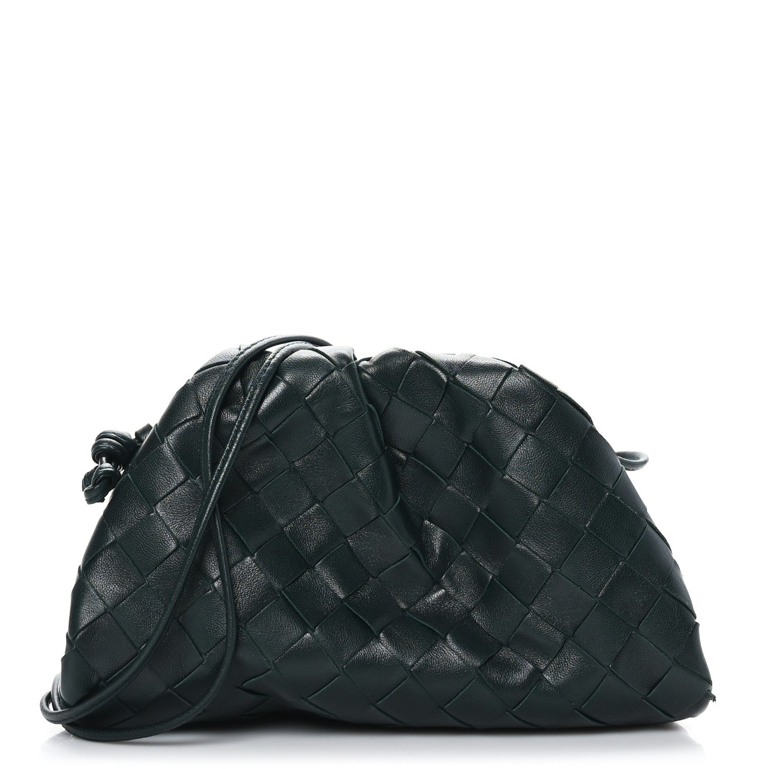 Bottega Veneta Nappa Intrecciato The Mini Pouch Bottle Green 1 of 8