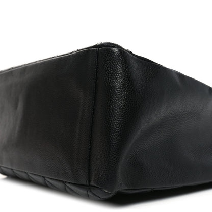 Chanel Caviar Quilted Grand Shopping Tote GST Black  Black 10 of 11