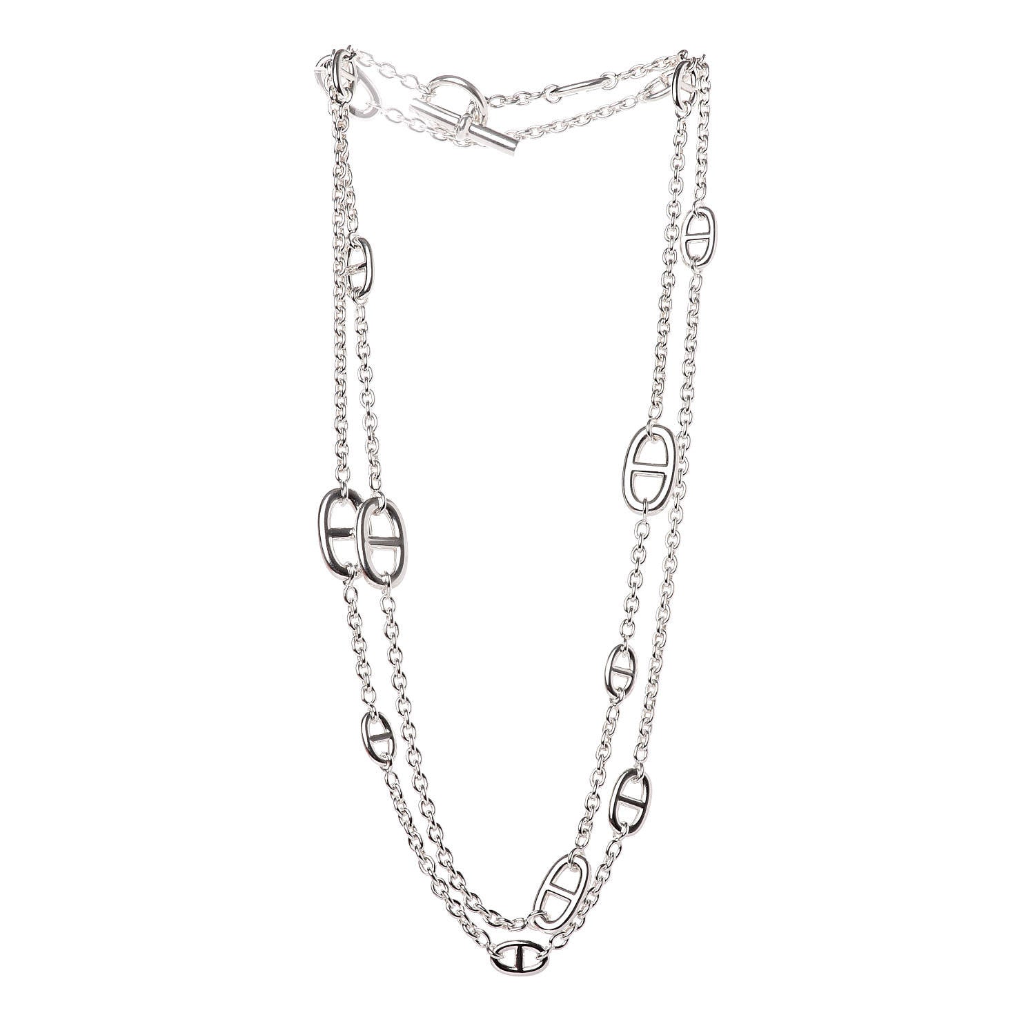 Hermes Sterling Silver Farandole Necklace 120 3 of 6