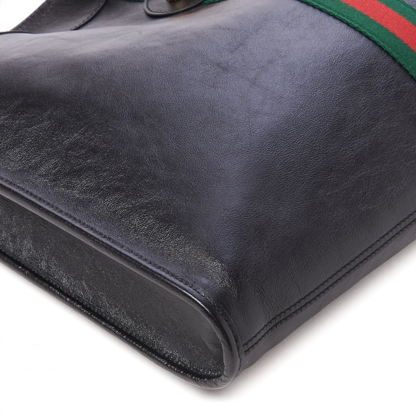 Calfskin Large Rajah Chain Tote Black