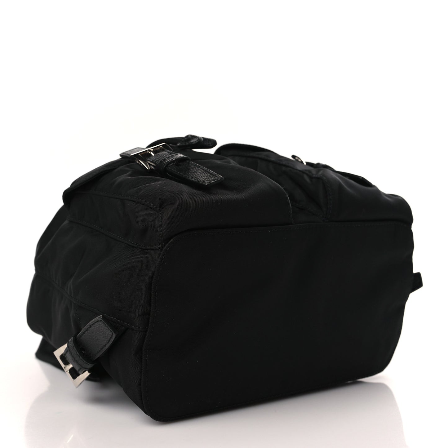 Tessuto Nylon Saffiano Small Backpack Black