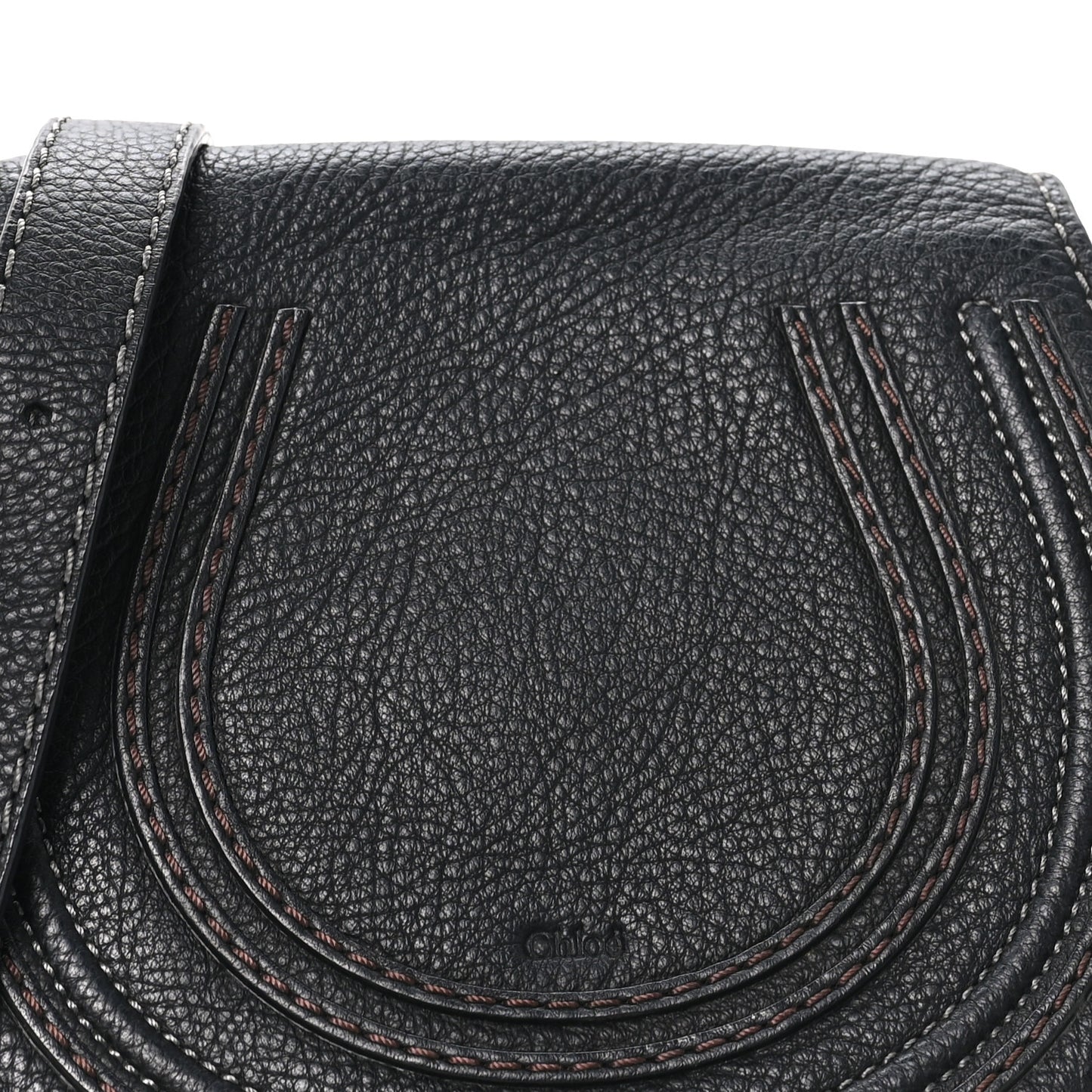 Calfskin Mini Marcie Round Crossbody Bag Black