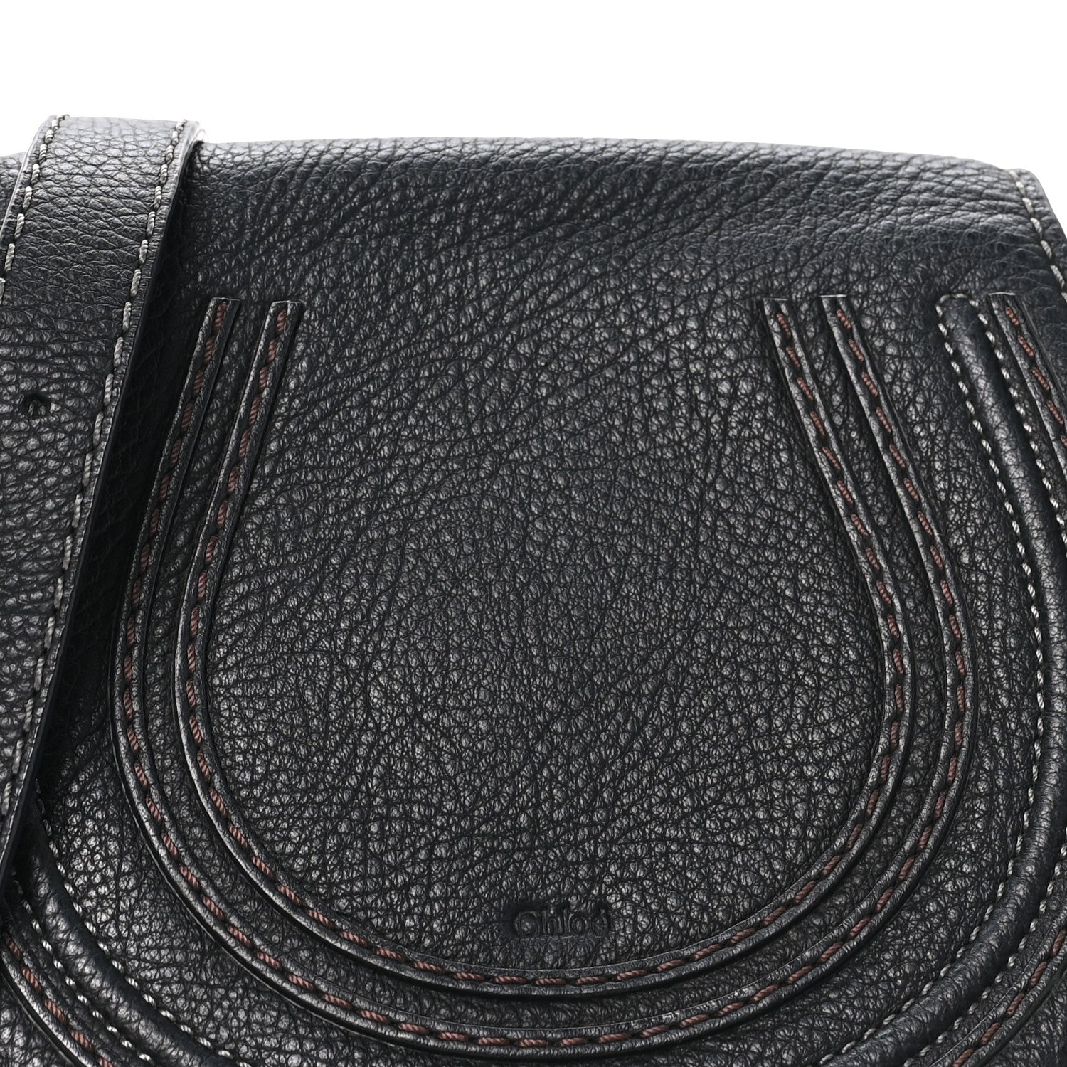 Chloe Calfskin Mini Marcie Round Crossbody Bag Black 7 of 9