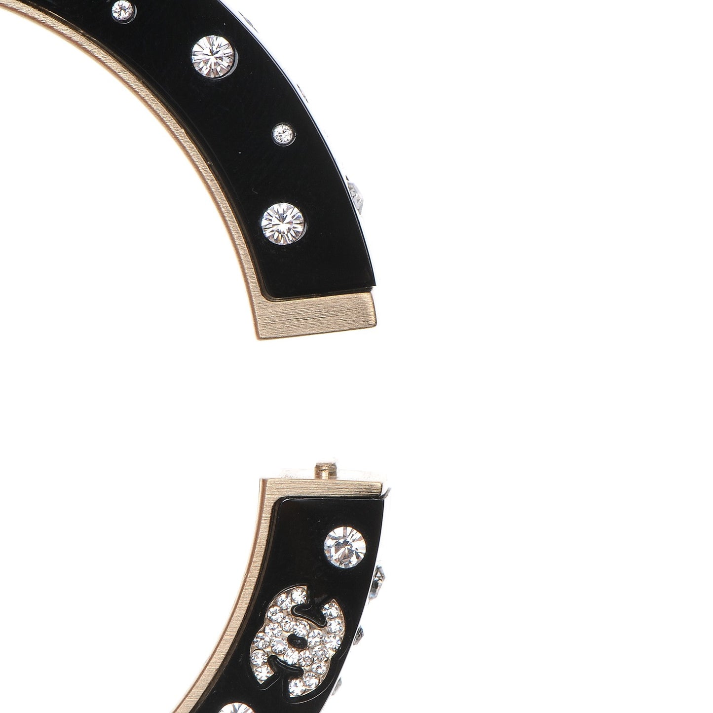Resin Crystal CC Bangle Black Gold