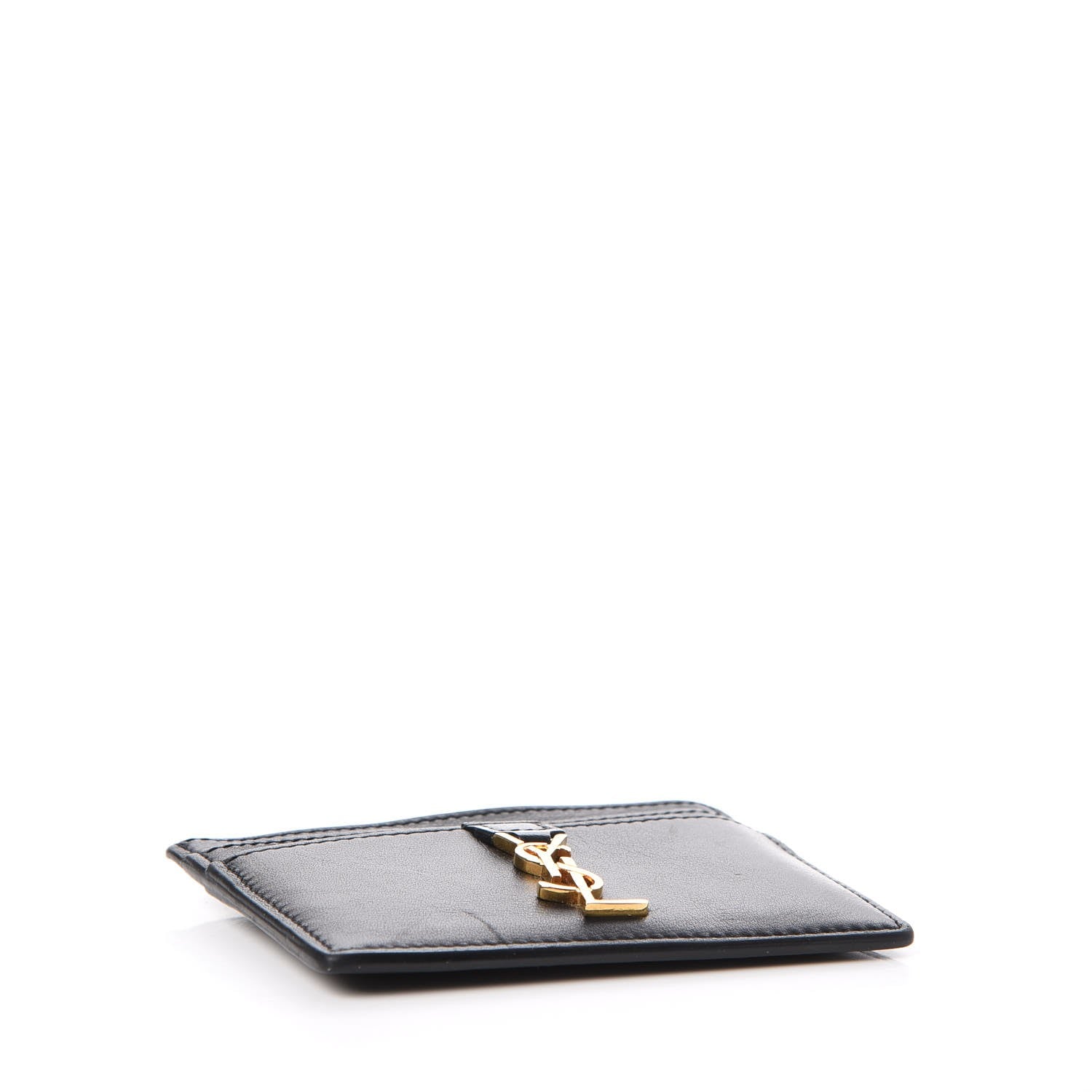 Saint Laurent Calfskin Monogram Card Case Black 4 of 11
