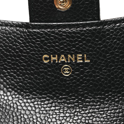 Chanel Caviar Quilted Flap Card Holder Wallet Black 6 of 9