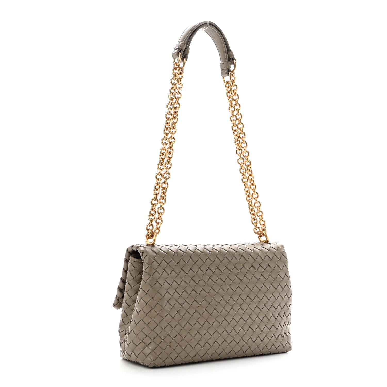 Bottega Veneta Nappa Intrecciato Small Olimpia Shoulder Bag Limestone 3 of 9